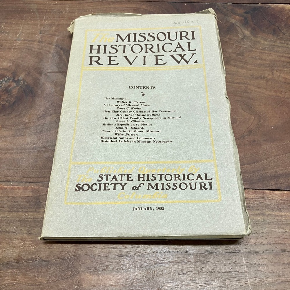 Missouri Historical Review Vol XVII No 2 1923 State Historical Society MO